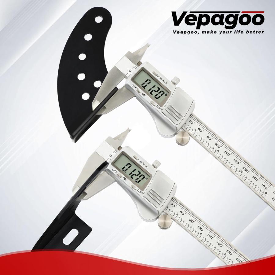 【並行輸入品】Vepagoo 10mm ボールスタッド 調節可能 カーブ取り付けブラケット ブラック 取り付けキット ガススプリングストラットシの画像
