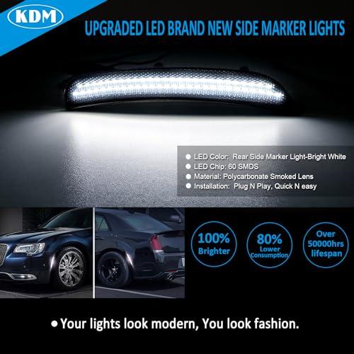 【並行輸入品】KDM Smoked Lens LED Bumper Side Marker Reflectors Lights Dual Ro_7