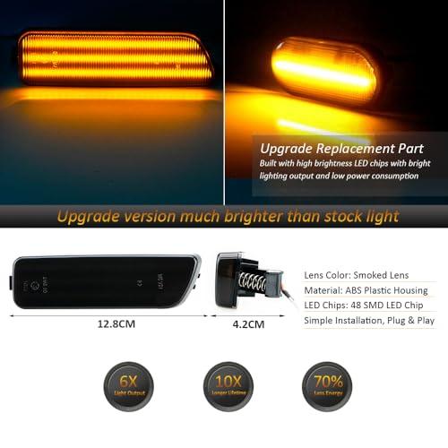 【並行輸入品】D Lumina LED Side Marker Turn Signal Light Kit Smoked Lens Amber_4