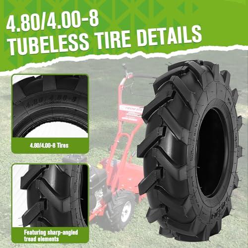 並行輸入品】4.80/4.00 8タイヤ2本、4.80x4.99 8インチ チューブレス芝
