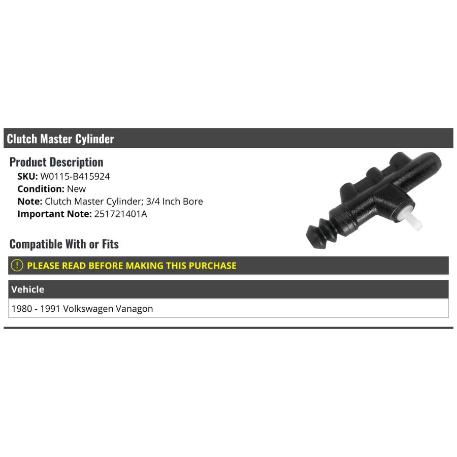【並行輸入品】Marketplace Auto Parts Clutch Master Cylinder 3/4 Inch Bore_2