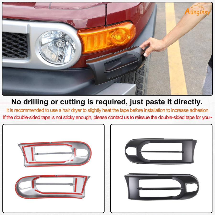 【並行輸入品】Aunginsy Front Fog Light Lamp Cover Fit Toyot@a FJ Cruiser 2007の画像