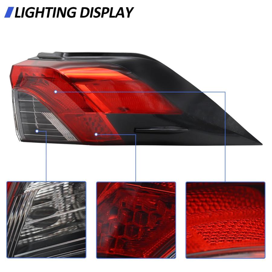 【並行輸入品】LEAVAN Left Outer Tail Light Fit for 2019 2020 2021 Toyota RAV4,の画像