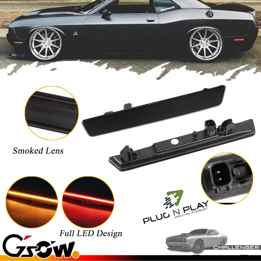 【並行輸入品】GSOWO 4 PCS Amber/Red Front Rear LED Side Marker Lights Assembly_9