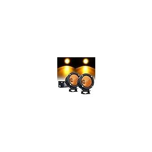 【並行輸入品】Nilight Amber LED Light Pods 2 PCS 3 Inch Flood Round Offroad Drの画像