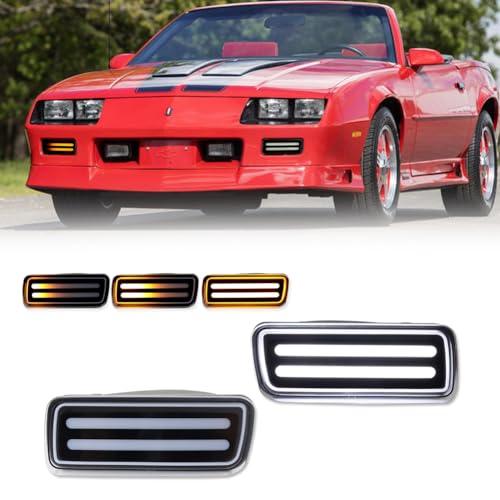 【並行輸入品】GTINTHEBOX フロントバンパー ウィンカー デイタイム ランニングライト クリアレンズ スイッチバック ホワイト\u0026アンバーの画像