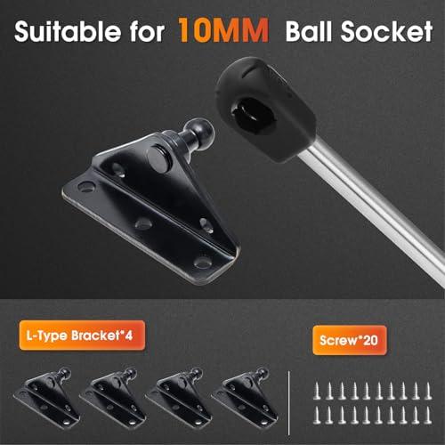 【並行輸入品】Dukuge 10mm Gas Strut Mounting Bracket, 10 MM Ball Stud for Gasの画像