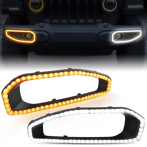 【並行輸入品】KEWISAUTO LED フロントローワーバンパーグリルライト ラングラー JL JLU/グラディエーター JT 用 バンパーの画像