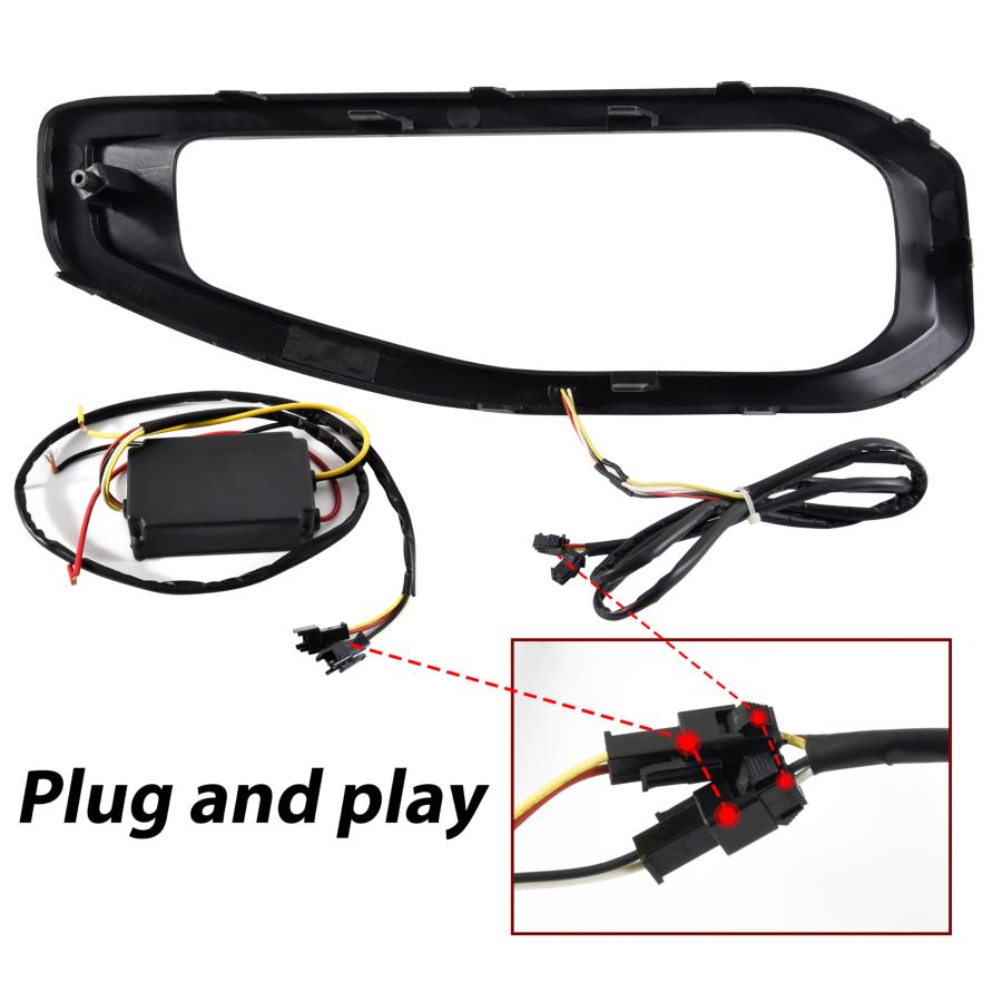 【並行輸入品】KEWISAUTO LED フロントローワーバンパーグリルライト ラングラー JL JLU/グラディエーター JT 用 バンパーの画像