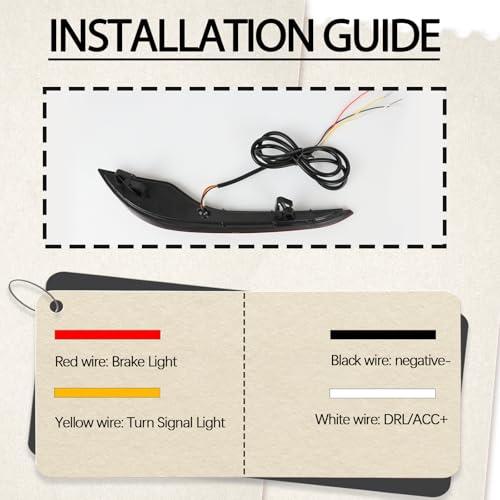 【並行輸入品】BINQIGOO LED Rear Bumper Reflector Lights Compatible with 2019 2_4