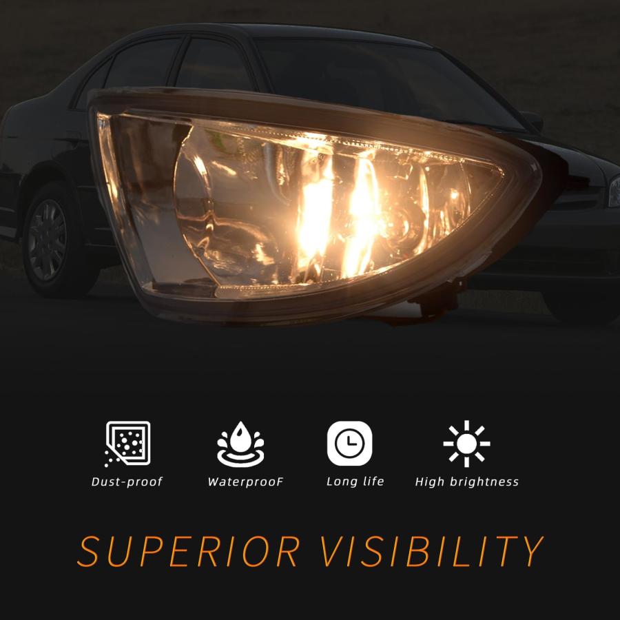 【並行輸入品】Shocklight Fog Lights for 2004 2005 Honda Civic 2/4DR (EM2/ES1/Eの画像