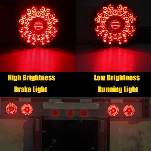 【並行輸入品】 VINAUO 7" LED Tail Light 36 LED Round Transit Lights for Schoo_4