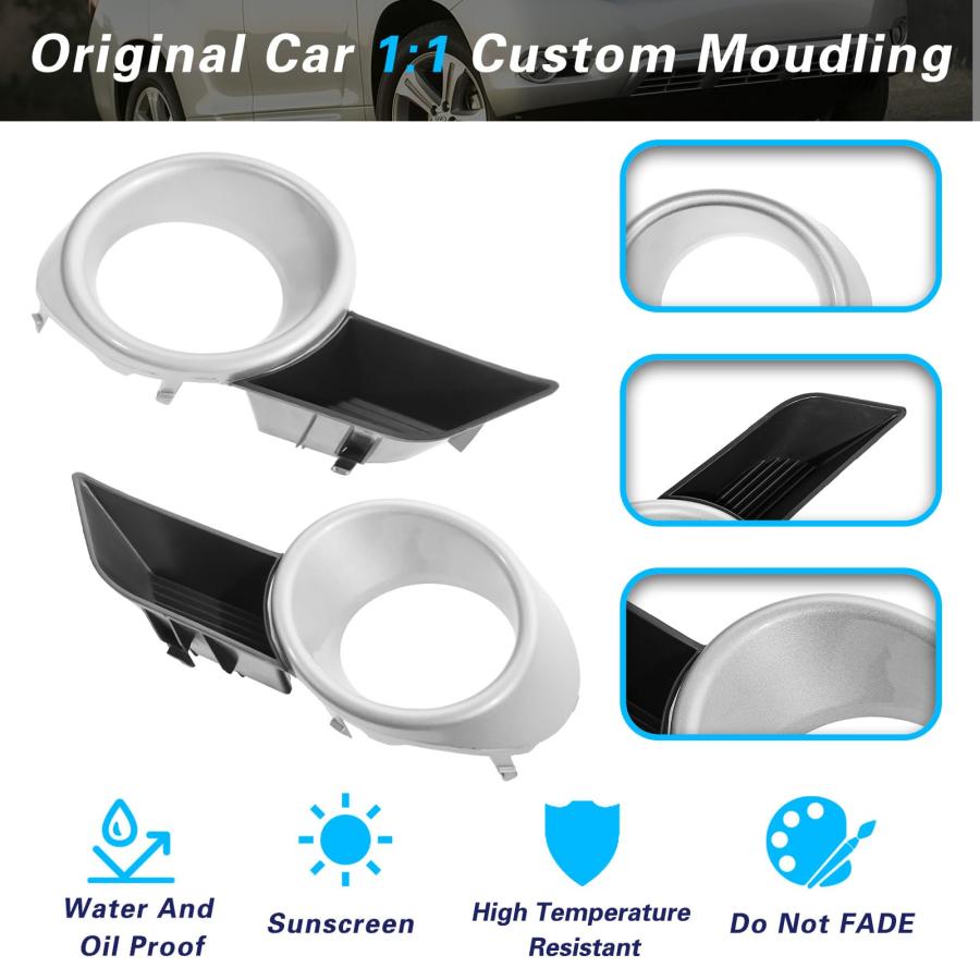【並行輸入品】TMNIFLEG Front Bumper Fog Lights Cover Compatible with Toyota Hi