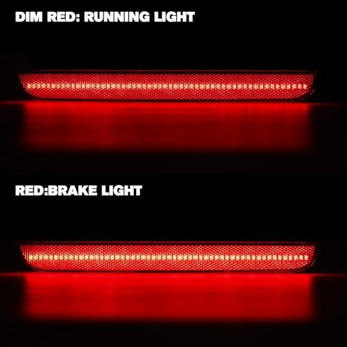 【並行輸入品】litzland Red Lens LED Rear Bumper Reflector Light Compatible wit_7