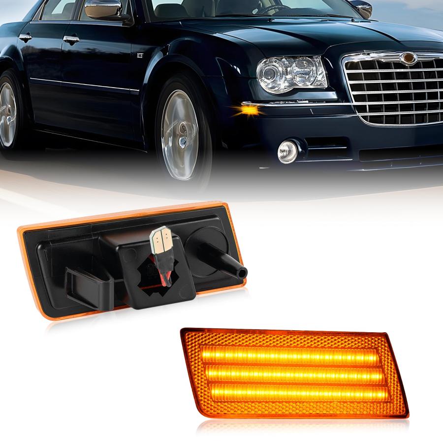 【並行輸入品】litzland LED Side Marker Lights Compatible With 2005 2014 Chrysl_3
