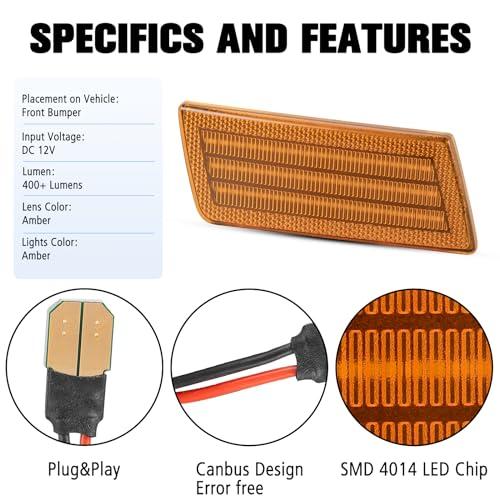 【並行輸入品】litzland LED Side Marker Lights Compatible With 2005 2014 Chrysl_7
