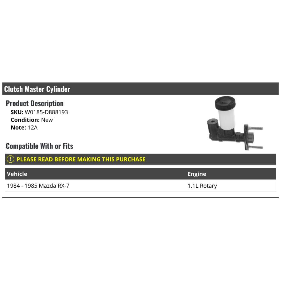 【並行輸入品】Marketplace Auto Parts Clutch Master Cylinder Compatible with_2