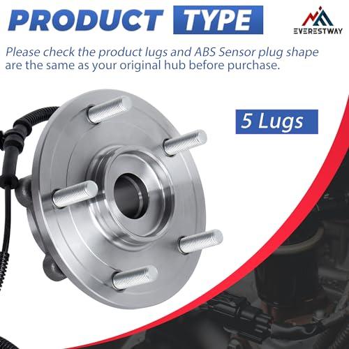 【並行輸入品】EVERESTWAY 2PCS 512360 Rear Wheel Hub Bearing Assembly 5 Lugs w/_4