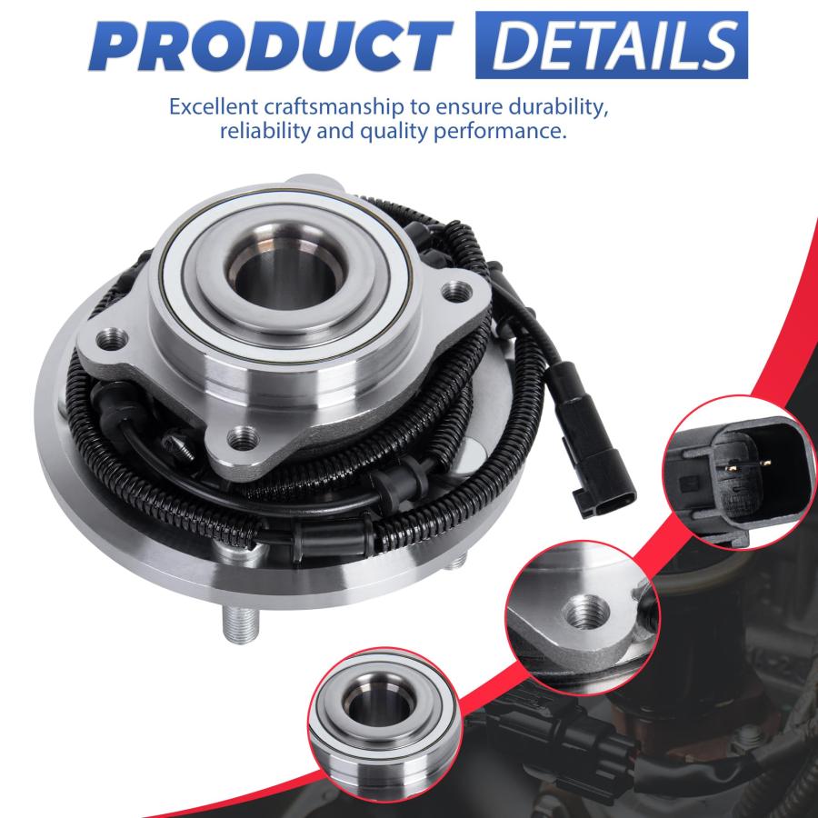 【並行輸入品】EVERESTWAY 2PCS 512360 Rear Wheel Hub Bearing Assembly 5 Lugs w/_9