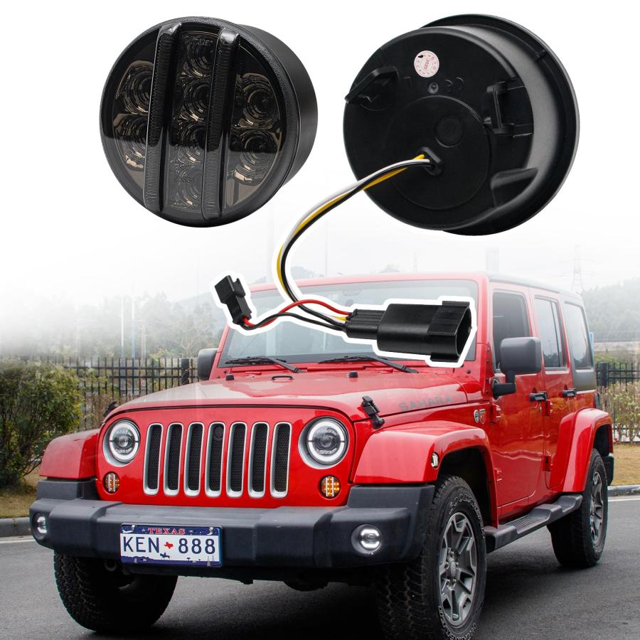 【並行輸入品】AUYICH LED Front Fender Side Marker Light Assembly Compatible wiの画像