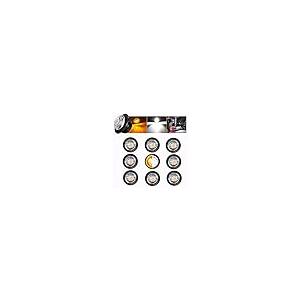 【並行輸入品】FZSSHYG 10Pcs Dual Color 3/4" Round LED Marker Lights，White to A
