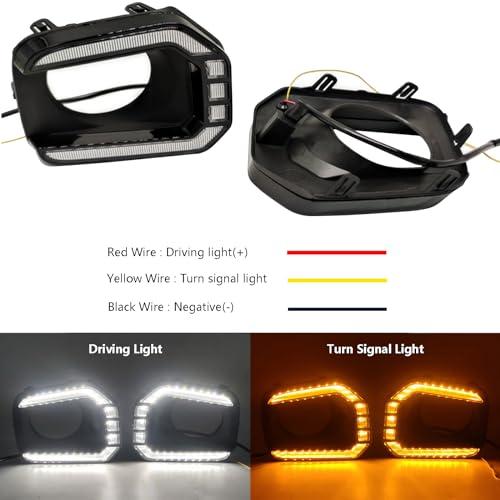 【並行輸入品】Fancemot LED Front Bumper Fog Lights White Daytime Running Light_4