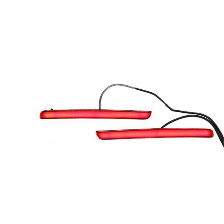 【並行輸入品】 Left+Right Side Red LED Rear Bumper Reflectors Fog Brake Tail Li_9