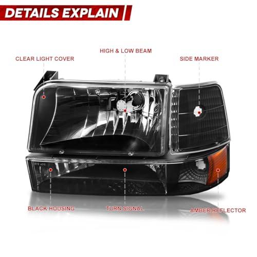 【並行輸入品】Pair of Factory Style Headlight Assembly+Bumper Lamp Compatibleの画像