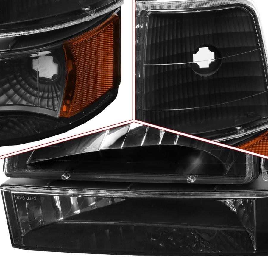 【並行輸入品】Pair of Factory Style Headlight Assembly+Bumper Lamp Compatibleの画像