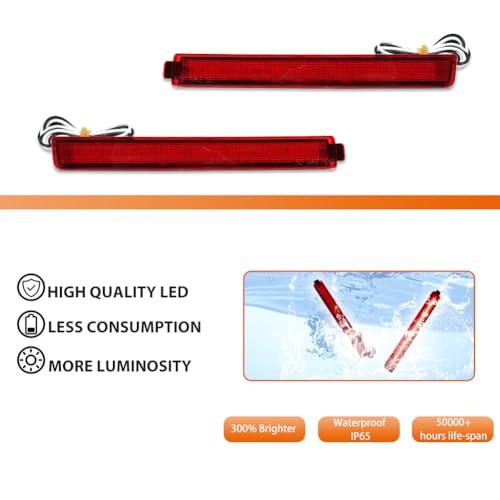 【並行輸入品】ADIIL Red Cover Lens Red LED Rear Bumper Side Marker Light Refle_4