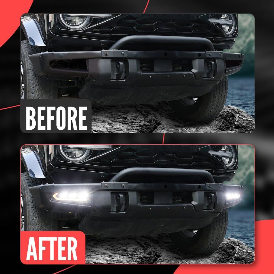 【並行輸入品】Xomzema LED Modular Bumper Fog Light Kit, LED Front Fog Lights Aの画像
