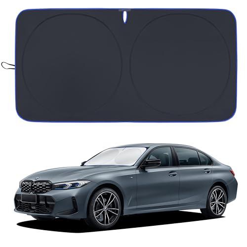 【並行輸入品】 MORNYRAY 車用フロントガラスサンシェード、反射板サンシェードは車内を究極に保護します。クールな反射サンブロッカー、折りたたの画像