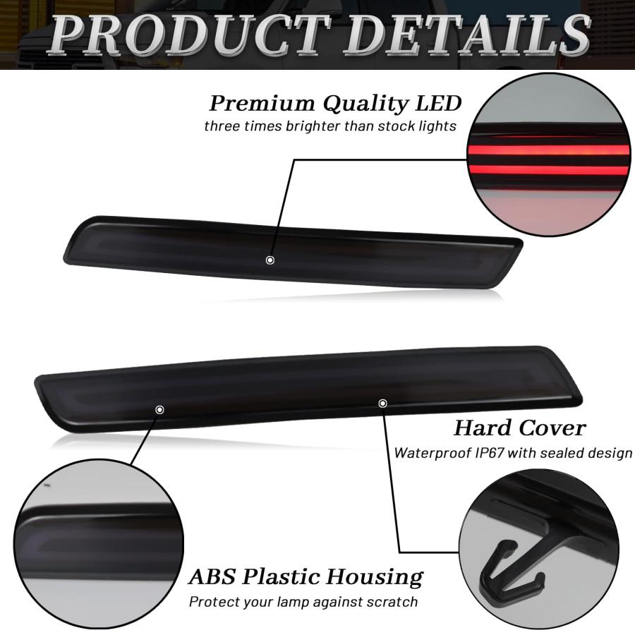 【並行輸入品】BINQIGOO LED Rear Bumper Reflector Light Compatible with Chevrolの画像