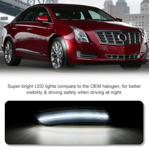 【並行輸入品】SHINEFIT White LED Side Marker Lights Replacement for 2013 2017の画像