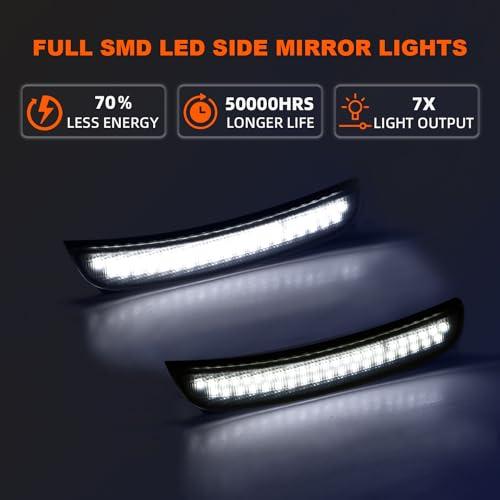 【並行輸入品】VKLK Side Marker Lights for Charger 2015 2023 Front and Rear LED_4
