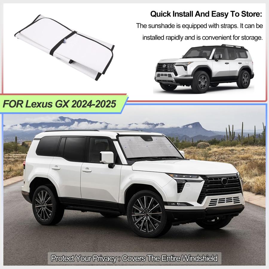 並行輸入品】 Lexus GX 550 2024 2025用フロントガラスサンシェード