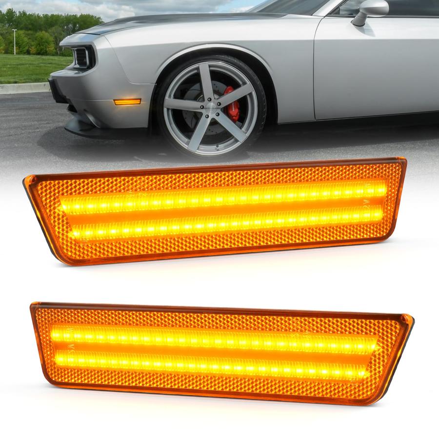 【並行輸入品】litzland Front LED Side Marker Light Compatible with Dodge Challの画像