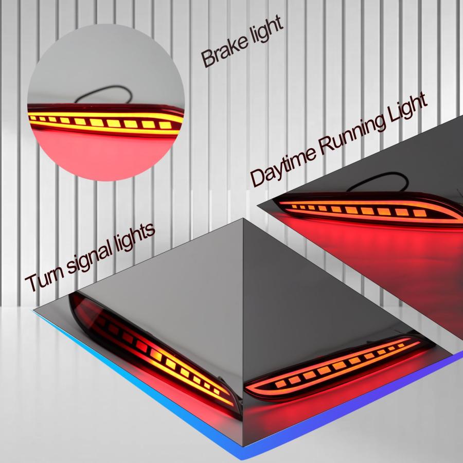 【並行輸入品】 BINQIGOO LED Rear Bumper Reflector Light Compatible with 2016 20_3