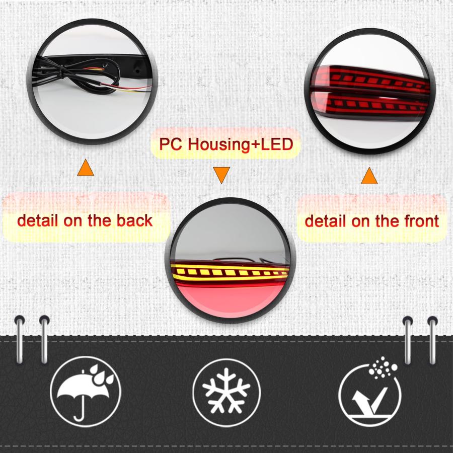 【並行輸入品】 BINQIGOO LED Rear Bumper Reflector Light Compatible with 2016 20_6