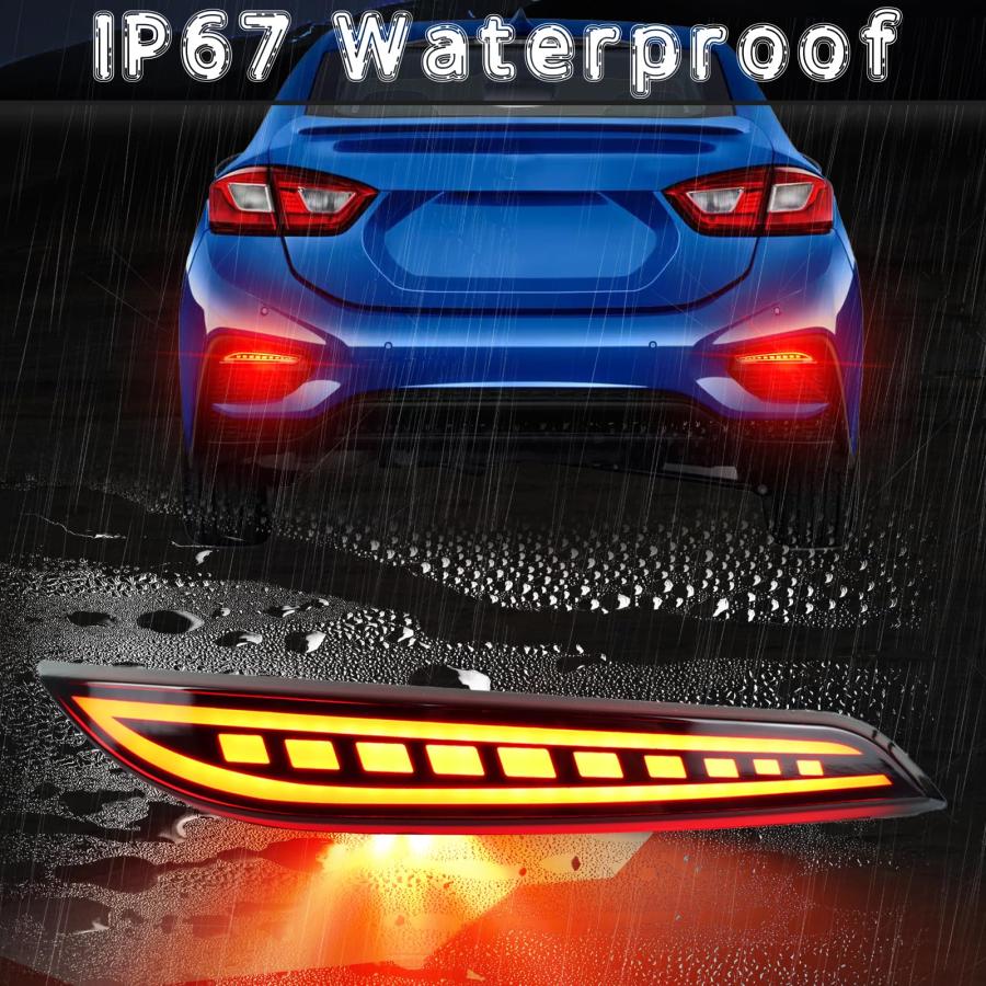 【並行輸入品】 BINQIGOO LED Rear Bumper Reflector Light Compatible with 2016 20_9
