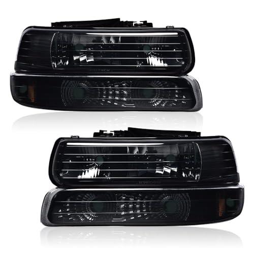 【並行輸入品】LQI Front Headlight+ Bumper Lights Lamps Compatible with Chevy S_1