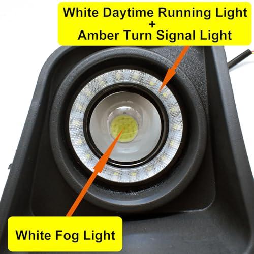 【並行輸入品】ECAHAYAKU LED フロントバンパー フォグライト 2014 2021 トヨタ タンドラ フォグランプ カバー 交換用 Dの画像