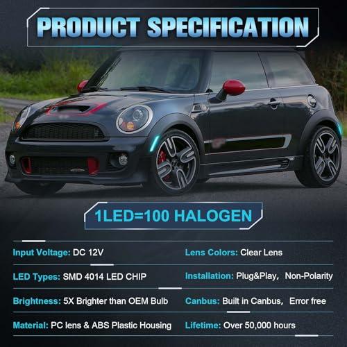 【並行輸入品】POPMOTORZ Ice Blue LED Fender Side Marker Lights Kit, 4 Pcs Fronの画像