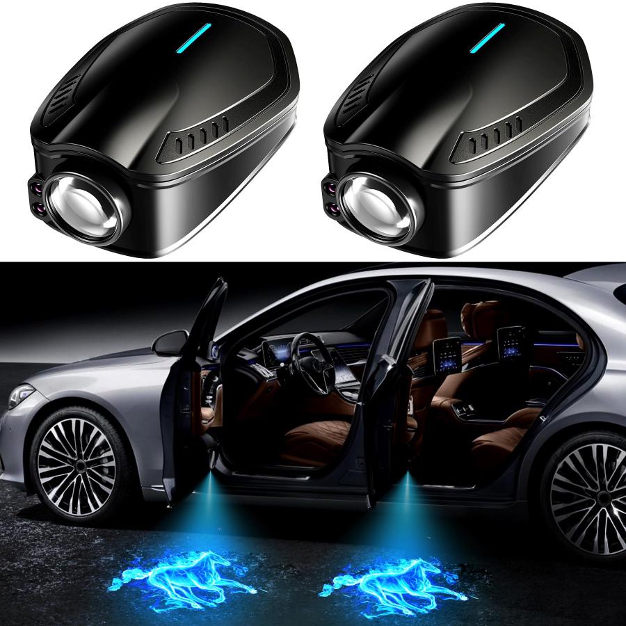 並行輸入品】車のドアライト、ドアライト ロゴプロジェクター充電式