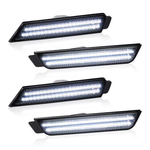【並行輸入品】DERMOKA LED Side Marker Lights Front Rear White Bumper Parking Sの画像