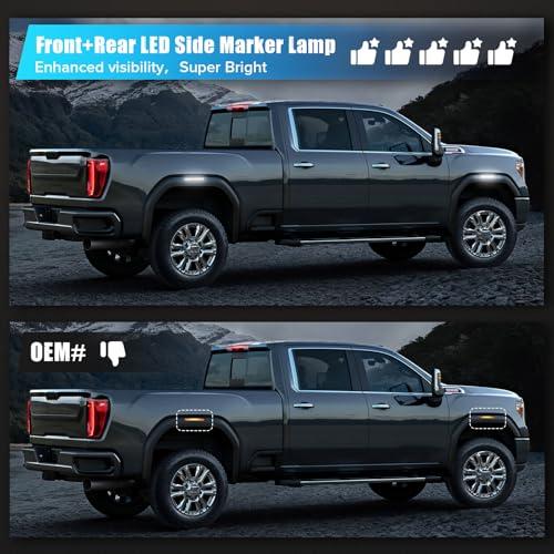 【並行輸入品】LUDARM White Light Clear Lens LED Bumper Side Marker Lights Compの画像