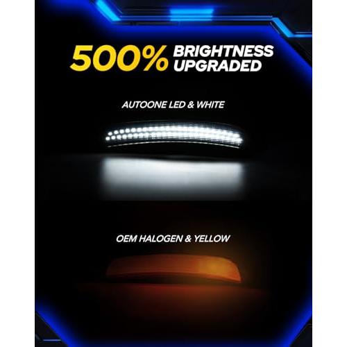 【並行輸入品】AUTOONE LEDサイドマーカーライト Dodge Charger 2015 2023対応 ホワイト フロント\u0026リアフェンダーの画像