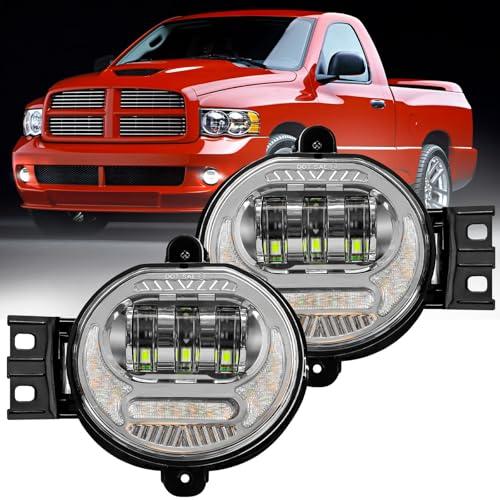 【並行輸入品】Led Fog Lights Compatible with Dodge Ram 1500 2002 2008 Dodge Raの画像