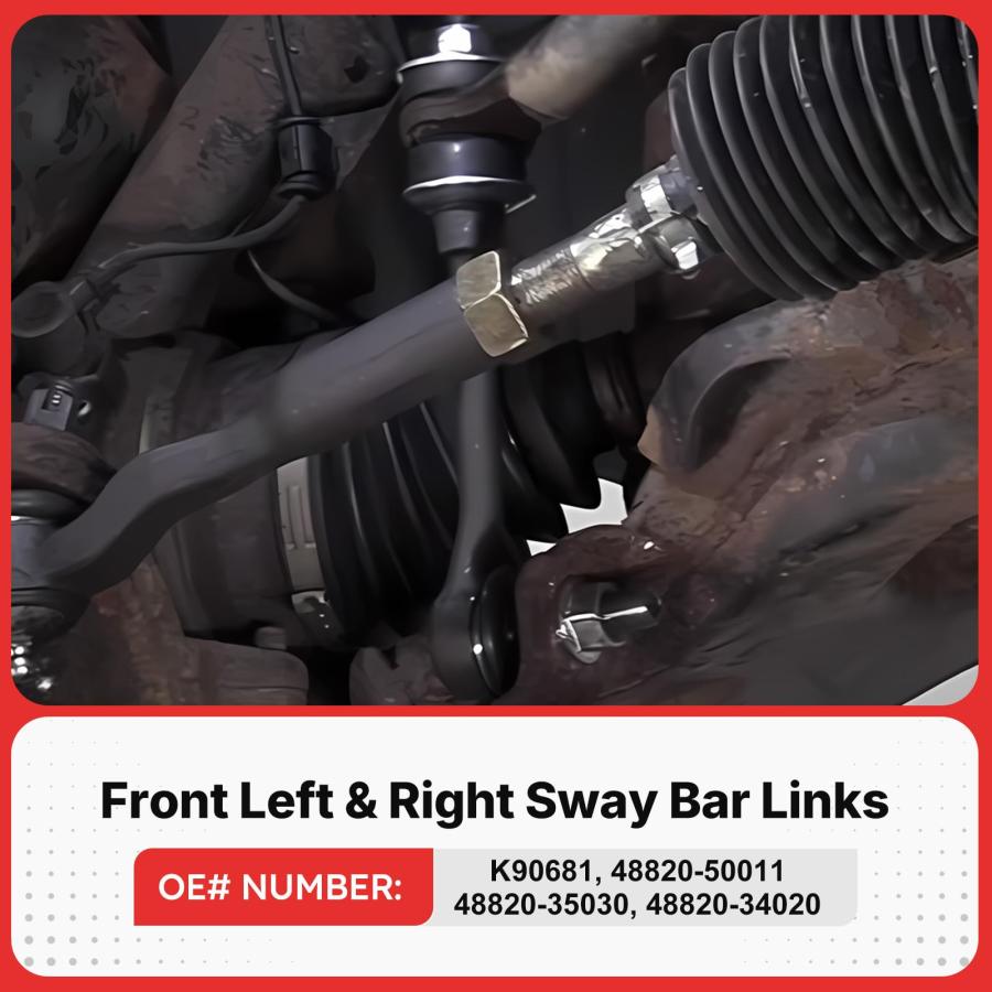 【並行輸入品】K90681 Zinc Nickel Alloy Front Sway Bar End Link Stabilizer Bar_6