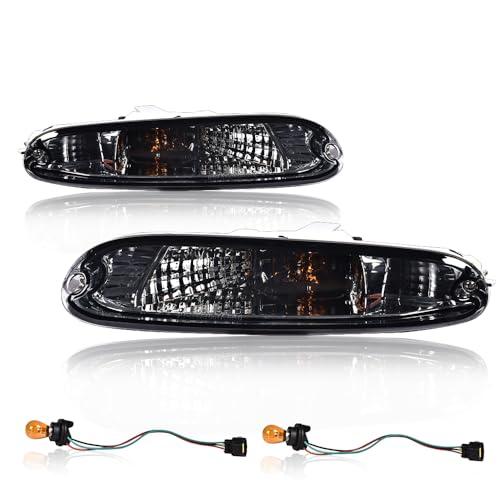 【並行輸入品】 G PLUS Front Bumper Turn Signal Lights w/Bulbs Driver and Passen